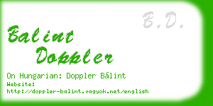 balint doppler business card